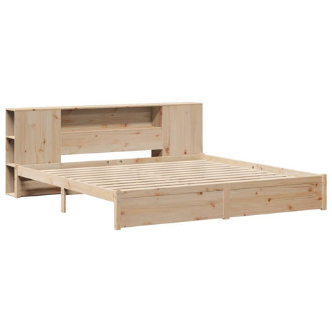vidaXL Bookcase Bed without Mattress 180x200cm Super King Solid Wood Pine