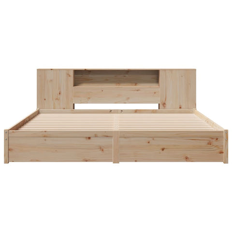 vidaXL Bookcase Bed without Mattress 180x200cm Super King Solid Wood Pine
