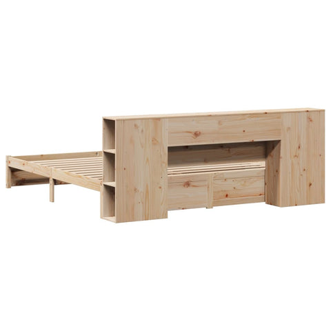 vidaXL Bookcase Bed without Mattress 180x200cm Super King Solid Wood Pine