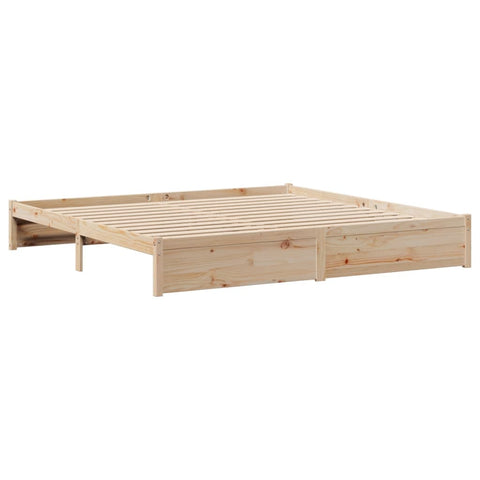vidaXL Bookcase Bed without Mattress 180x200cm Super King Solid Wood Pine
