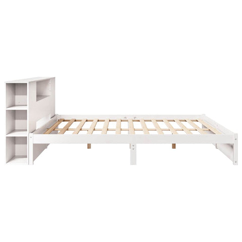vidaXL Bookcase Bed without Mattress White 180x200cm Super King Solid Wood Pine