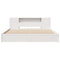 vidaXL Bookcase Bed without Mattress White 200x200cm Solid Wood Pine