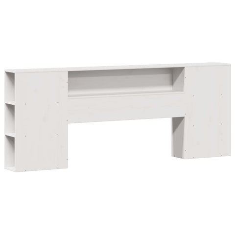 vidaXL Bookcase Bed without Mattress White 200x200cm Solid Wood Pine