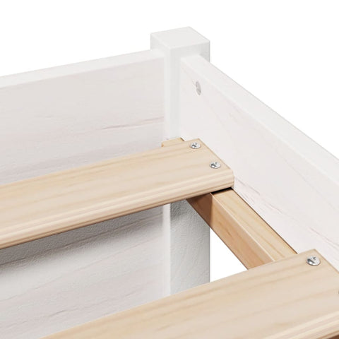 vidaXL Bookcase Bed without Mattress White 200x200cm Solid Wood Pine