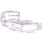 vidaXL Bookcase Bed without Mattress 75x190cm Small Single Solid Wood Pine