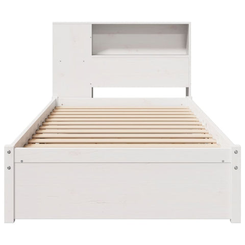 vidaXL Bookcase Bed without Mattress White 90x190cm Single Solid Wood Pine
