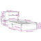 vidaXL Bookcase Bed without Mattress White 90x190cm Single Solid Wood Pine