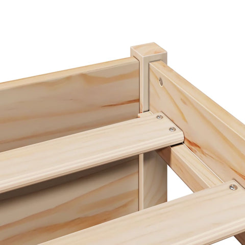 vidaXL Bookcase Bed without Mattress 90x200cm Solid Wood Pine
