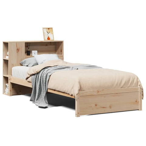 vidaXL Bookcase Bed without Mattress 100x200cm Solid Wood Pine