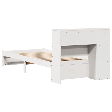 vidaXL Bookcase Bed without Mattress White 100x200cm Solid Wood Pine