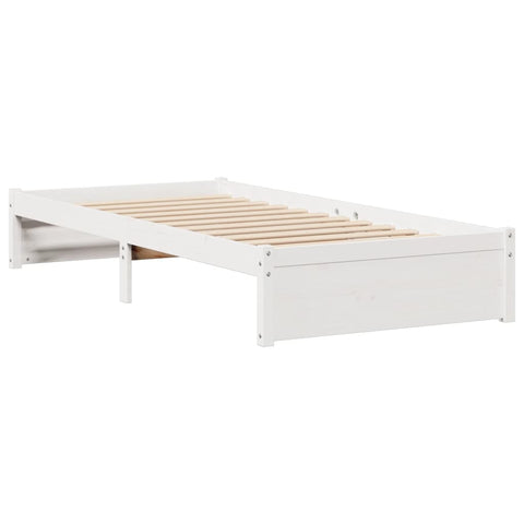 vidaXL Bookcase Bed without Mattress White 100x200cm Solid Wood Pine