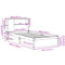 vidaXL Bookcase Bed without Mattress White 100x200cm Solid Wood Pine