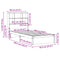 vidaXL Bookcase Bed without Mattress White 90x190cm Single Solid Wood Pine