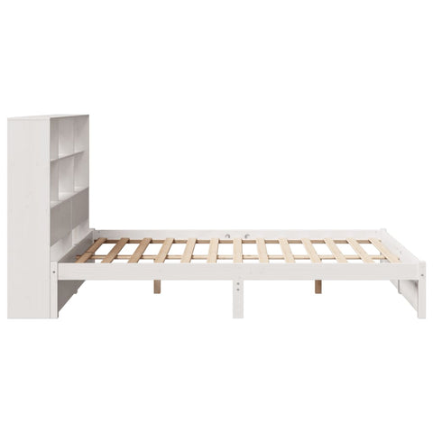 vidaXL Bookcase Bed without Mattress White 140x190cm Solid Wood Pine
