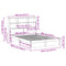 vidaXL Bookcase Bed without Mattress White 140x190cm Solid Wood Pine