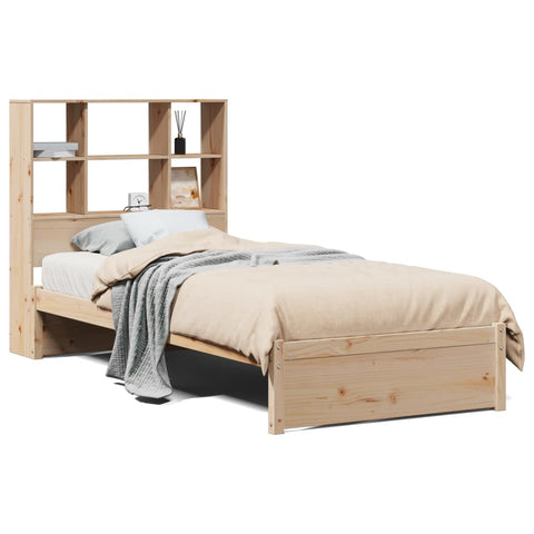 vidaXL Bookcase Bed without Mattress 90x200cm Solid Wood Pine