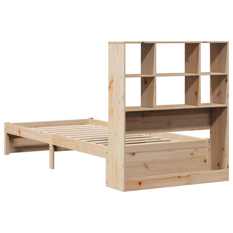 vidaXL Bookcase Bed without Mattress 90x200cm Solid Wood Pine