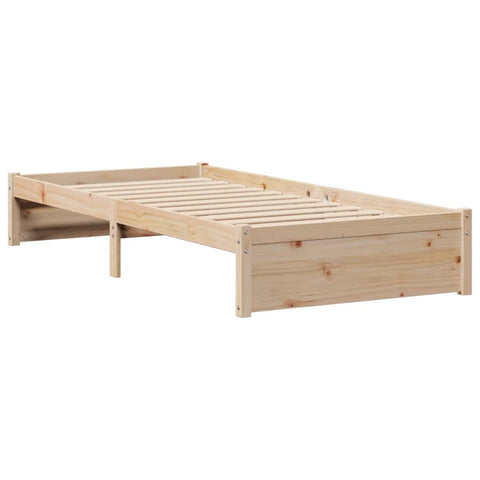vidaXL Bookcase Bed without Mattress 90x200cm Solid Wood Pine