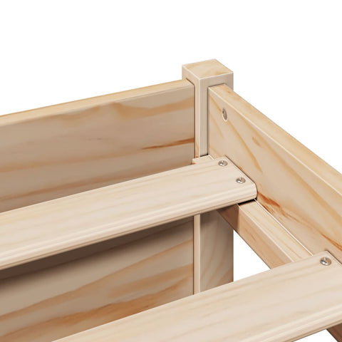 vidaXL Bookcase Bed without Mattress 90x200cm Solid Wood Pine