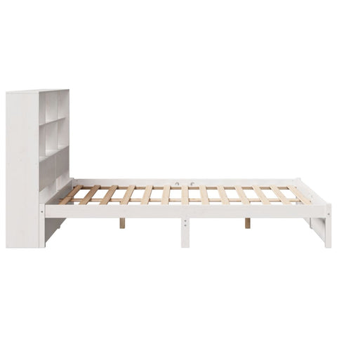 vidaXL Bookcase Bed without Mattress White 120x200cm Solid Wood Pine