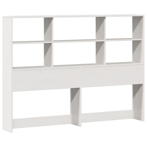 vidaXL Bookcase Bed without Mattress White 140x200cm Solid Wood Pine