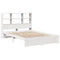 vidaXL Bookcase Bed without Mattress White 160x200cm Solid Wood Pine