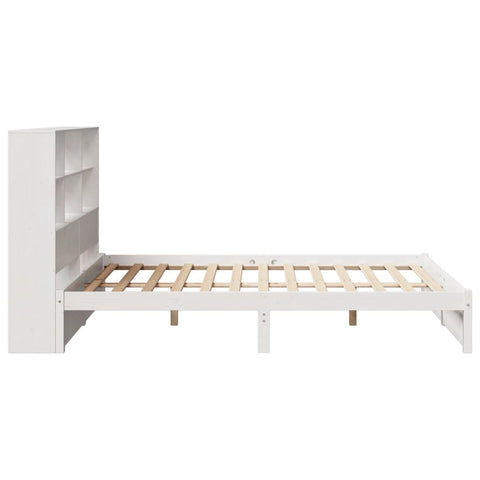 vidaXL Bookcase Bed without Mattress White 160x200cm Solid Wood Pine