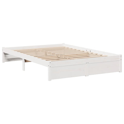 vidaXL Bookcase Bed without Mattress White 160x200cm Solid Wood Pine