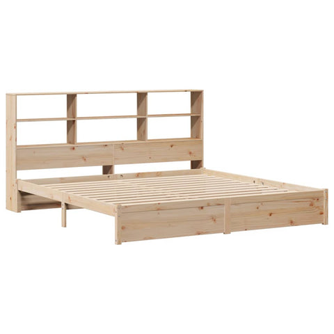 vidaXL Bookcase Bed without Mattress 180x200cm Super King Solid Wood Pine