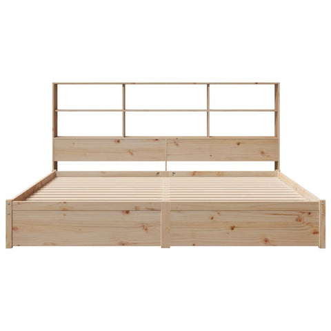 vidaXL Bookcase Bed without Mattress 180x200cm Super King Solid Wood Pine