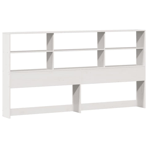 vidaXL Bookcase Bed without Mattress White 180x200cm Super King Solid Wood Pine