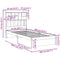 vidaXL Bookcase Bed without Mattress 75x190cm Small Single Solid Wood Pine