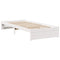 vidaXL Bookcase Bed without Mattress White 75x190cm Small Single Solid Wood Pine