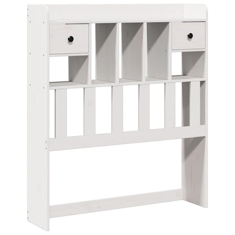 vidaXL Bookcase Bed without Mattress White 75x190cm Small Single Solid Wood Pine