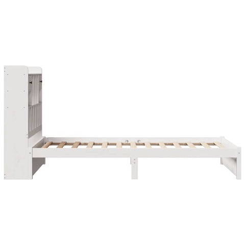 vidaXL Bookcase Bed without Mattress White 75x190cm Small Single Solid Wood Pine