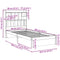vidaXL Bookcase Bed without Mattress 90x190cm Single Solid Wood Pine