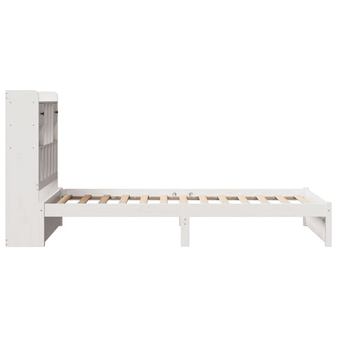 vidaXL Bookcase Bed without Mattress White 90x190cm Single Solid Wood Pine