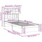 vidaXL Bookcase Bed without Mattress White 90x190cm Single Solid Wood Pine