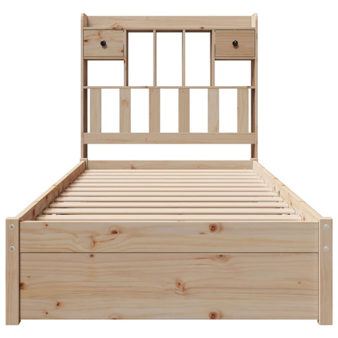 vidaXL Bookcase Bed without Mattress 90x200cm Solid Wood Pine
