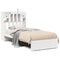vidaXL Bookcase Bed without Mattress White 90x200cm Solid Wood Pine