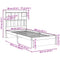 vidaXL Bookcase Bed without Mattress White 90x200cm Solid Wood Pine