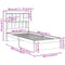 vidaXL Bookcase Bed without Mattress 100x200cm Solid Wood Pine