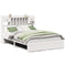 vidaXL Bookcase Bed without Mattress White 140x200cm Solid Wood Pine