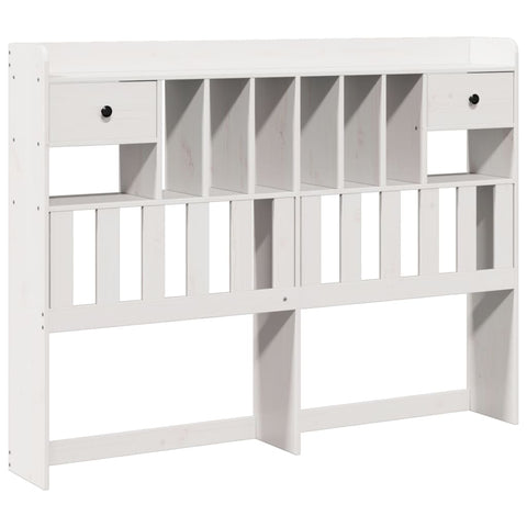 vidaXL Bookcase Bed without Mattress White 140x200cm Solid Wood Pine