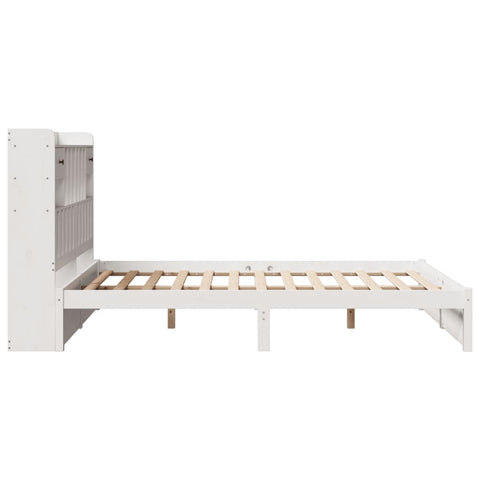 vidaXL Bookcase Bed without Mattress White 140x200cm Solid Wood Pine