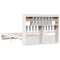 vidaXL Bookcase Bed without Mattress White 140x200cm Solid Wood Pine