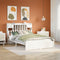 vidaXL Bookcase Bed without Mattress White 140x200cm Solid Wood Pine