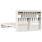vidaXL Bookcase Bed without Mattress White 150x200cm King Size Solid Wood Pine