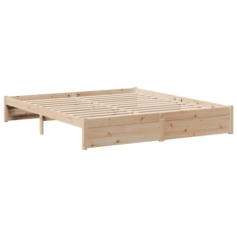 vidaXL Bookcase Bed without Mattress 180x200cm Super King Solid Wood Pine