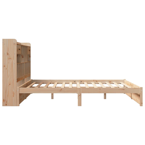 vidaXL Bookcase Bed without Mattress 180x200cm Super King Solid Wood Pine